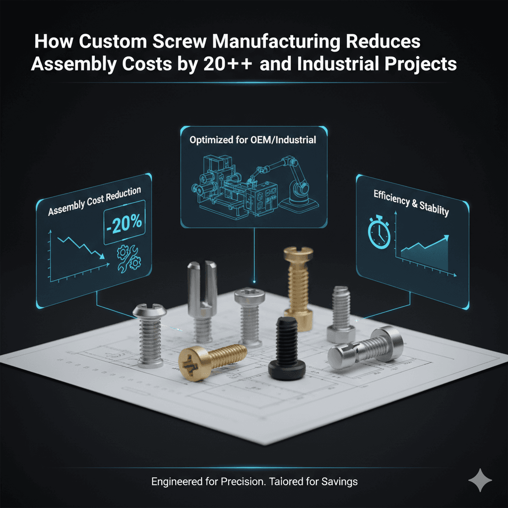 How Custom Screw Manufacturing Reduces Assembly Costs by 20%+ in OEM and Industrial Projects
