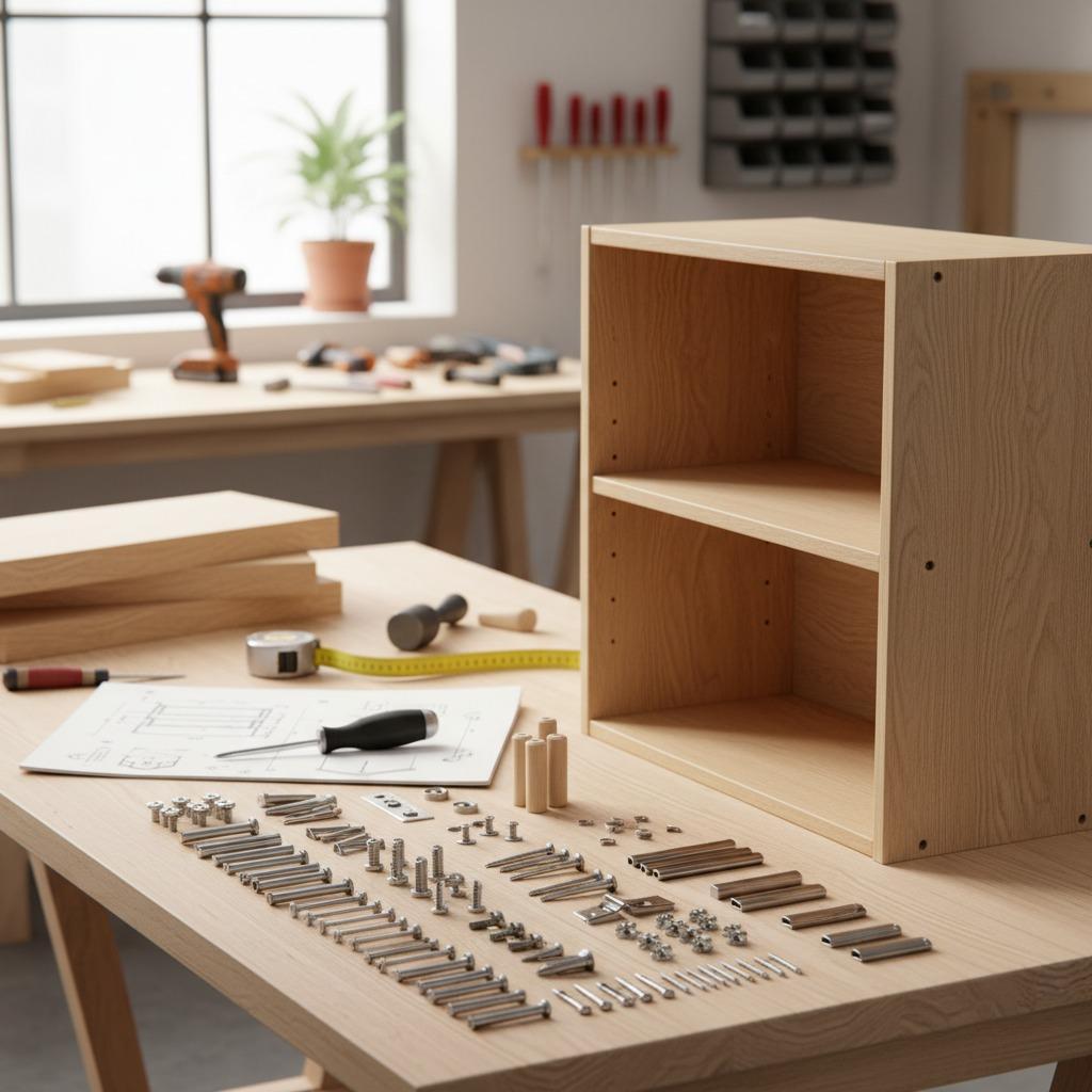 Fabricante de tornillos y tuercas para herrajes de muebles