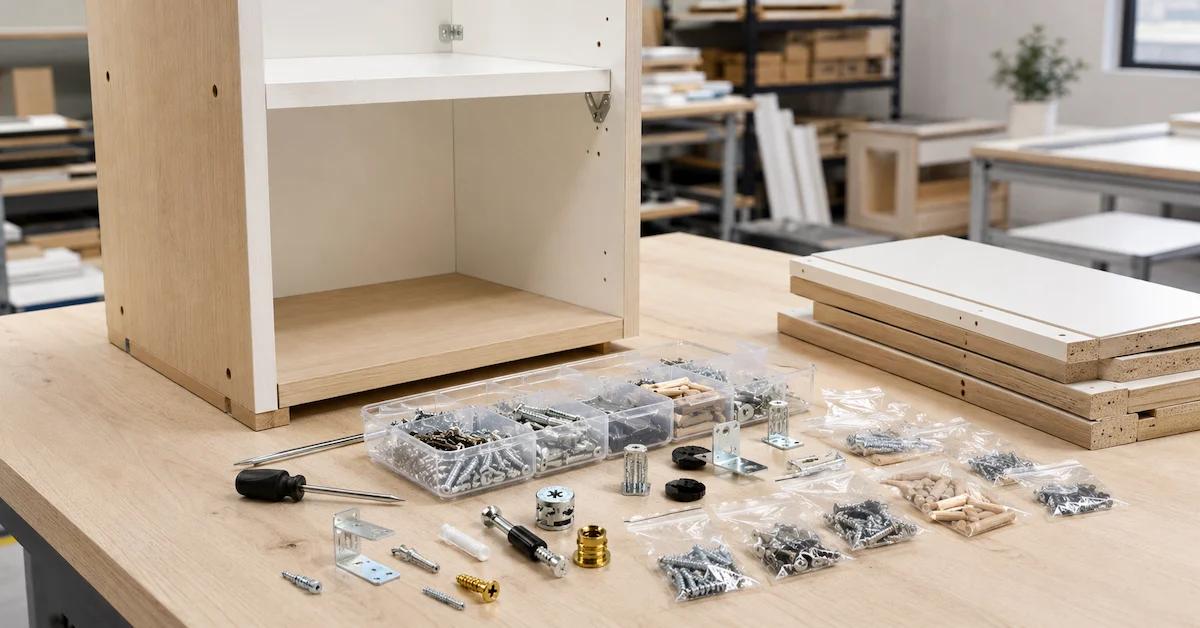 Kits de herrajes para muebles preempaquetados: reduzca las piezas faltantes y mejore el ensamblaje de muebles OEM