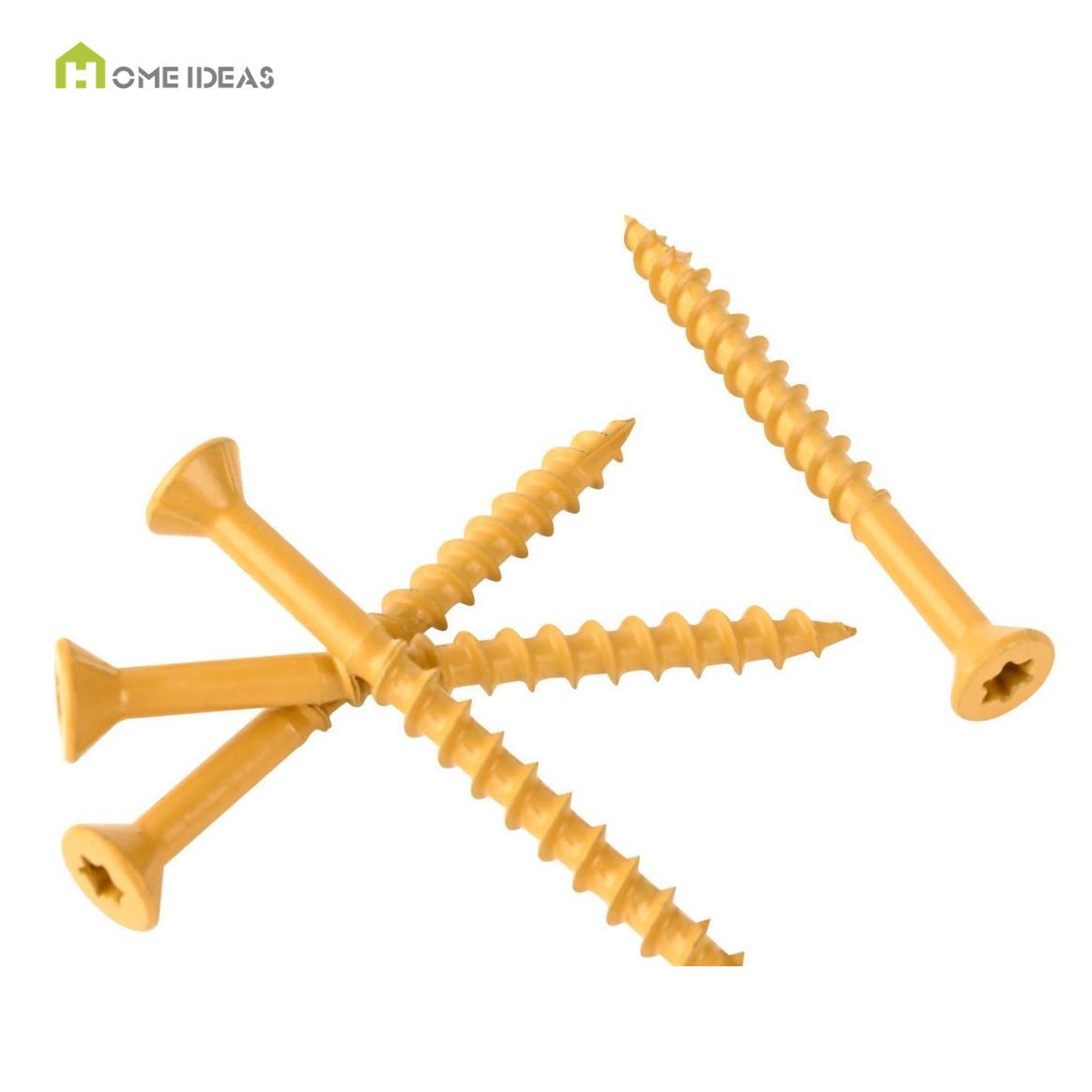 Yellow-Coated Star-Drive Wood Screw Assortment Tub