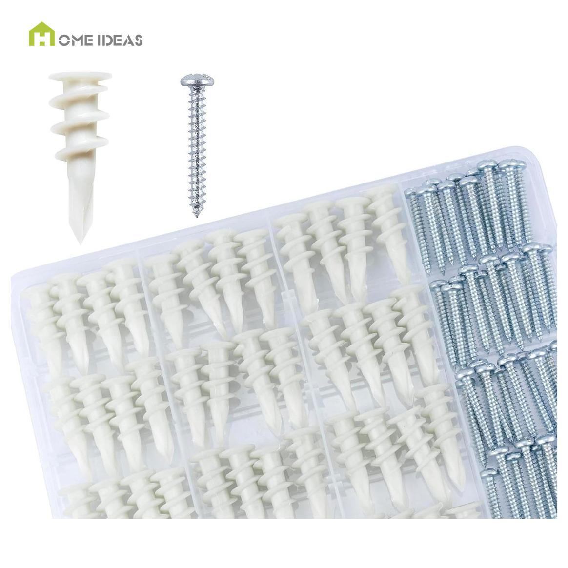 White Drywall Anchor and Screw Assortment Kit