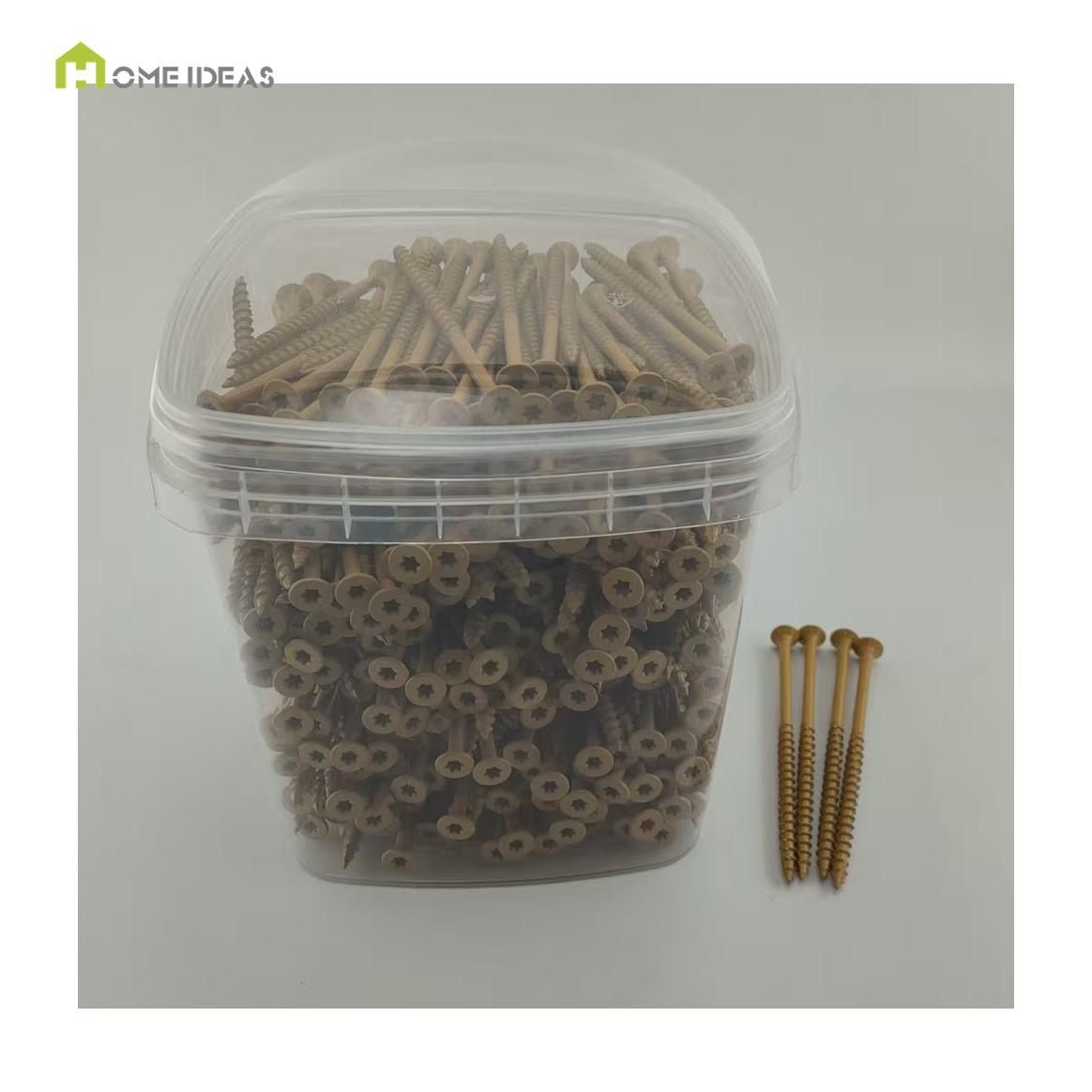 Yellow-Toned Combination-Drive Deck Screw Assortment