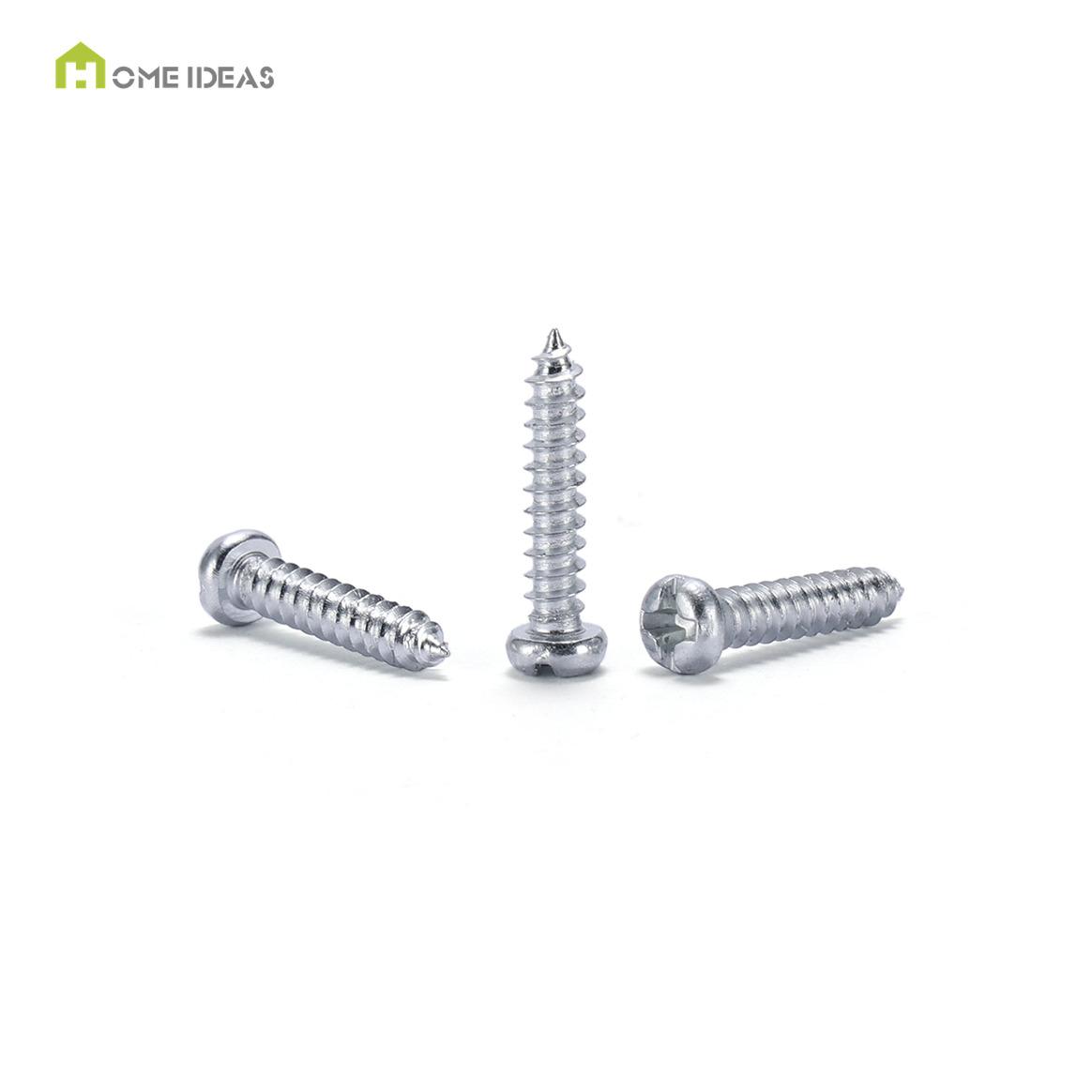 Silver Cross-Drive Pan Head Self-Tapping Screw