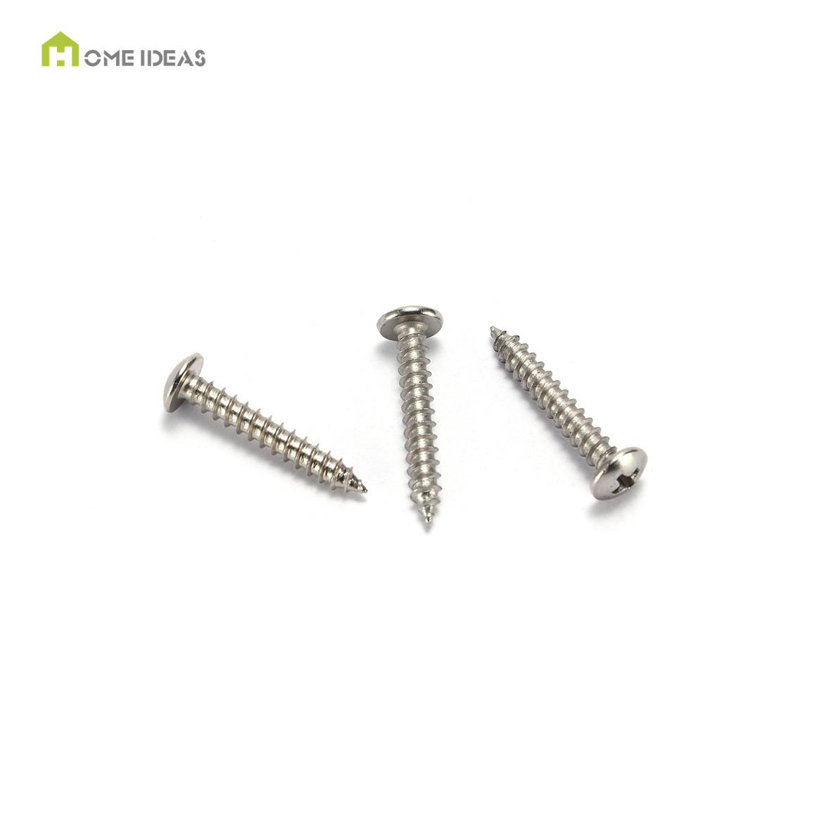 Silver Cross-Drive Low Pan Head Self-Tapping Screw