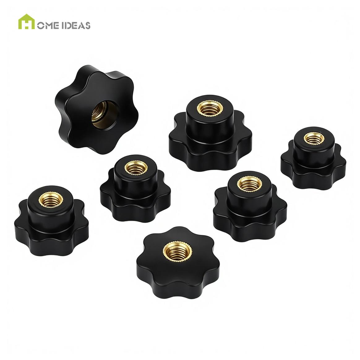 Black Star Knob Nut with Threaded Insert