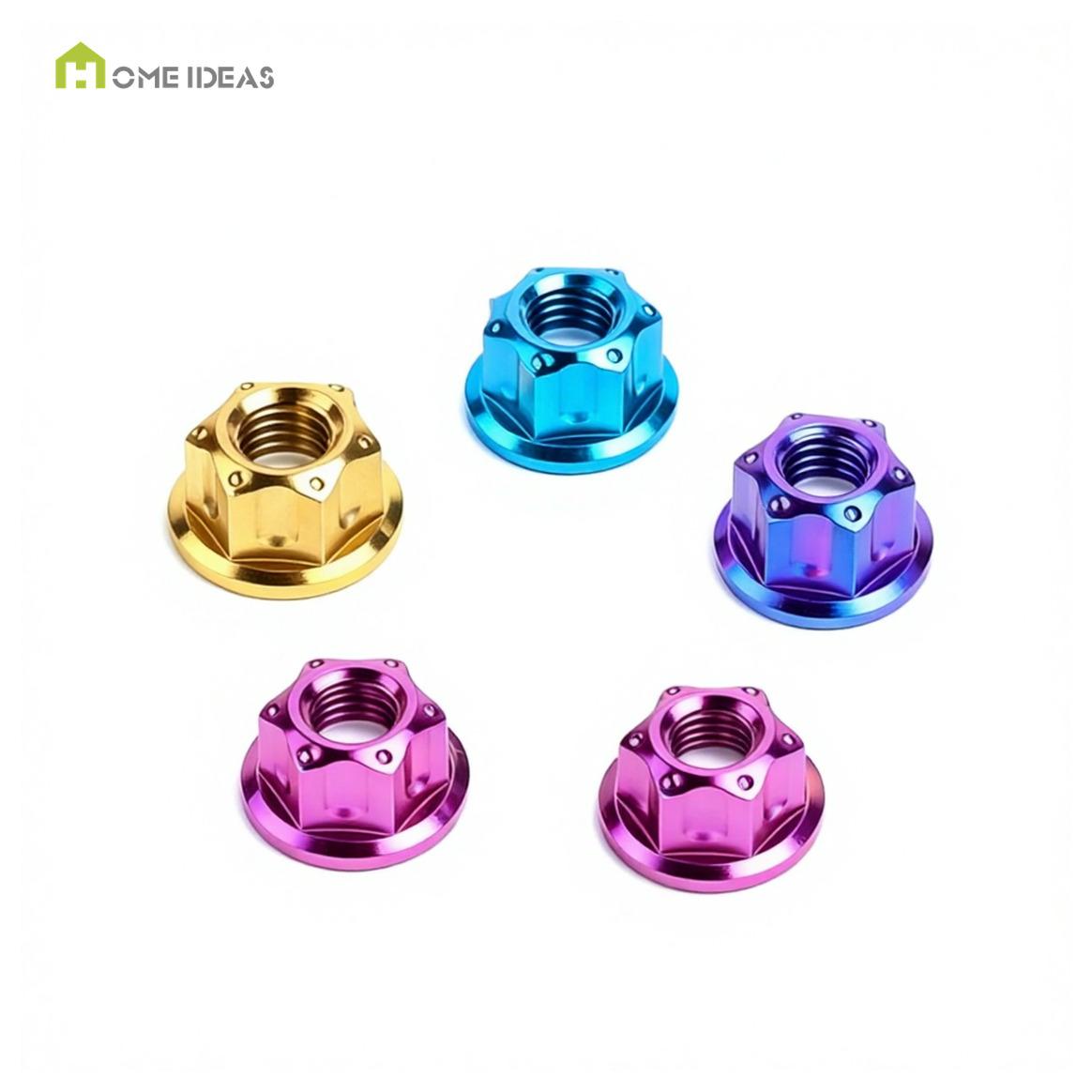 Multicolor Flanged Axle Nut