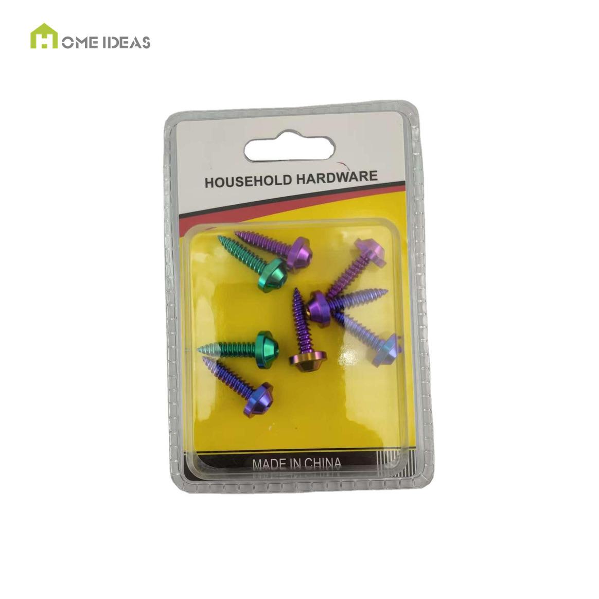 Multicolor Pan Head Screw Blister Pack