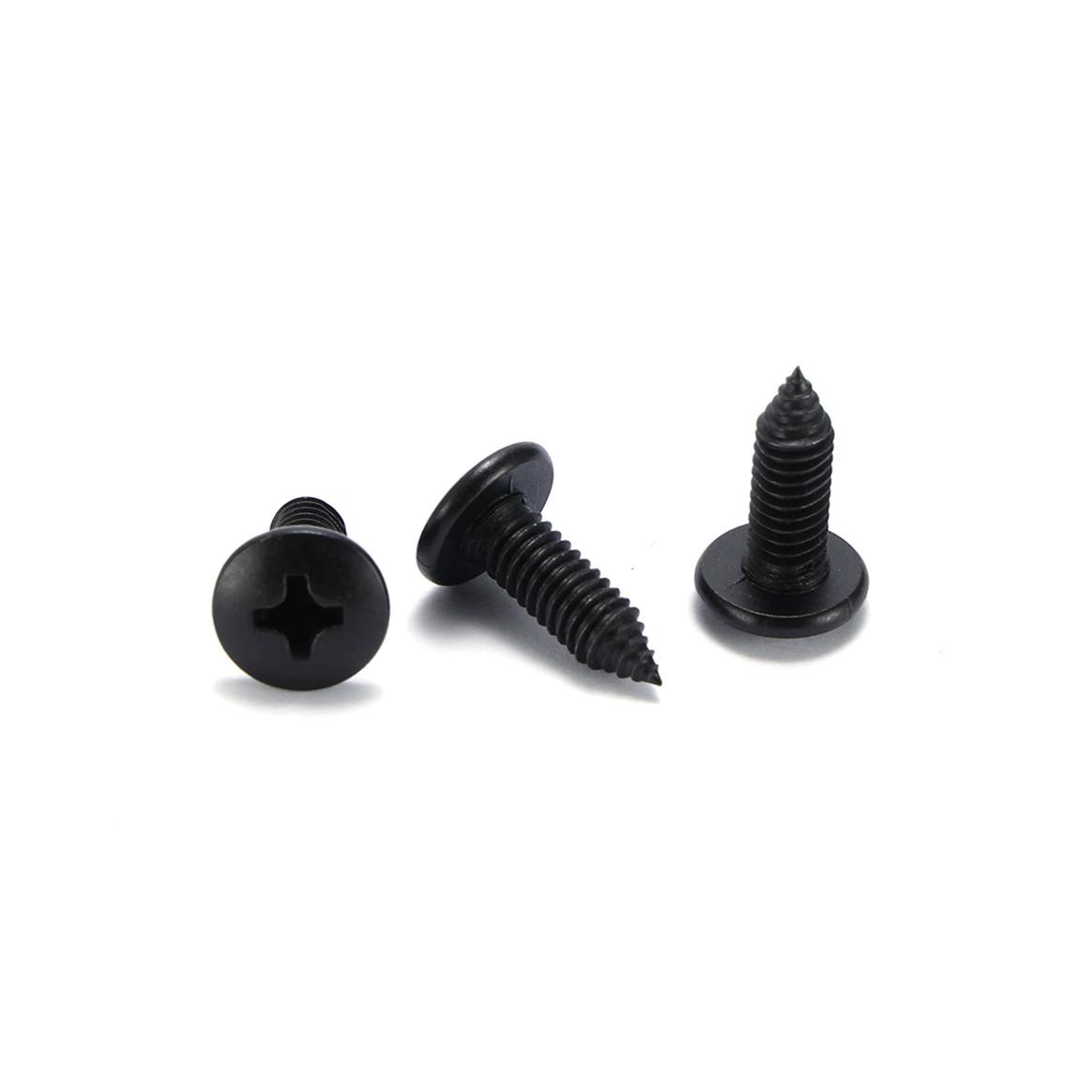 Black Cross-Drive Flange Head Self-Tapping Screw