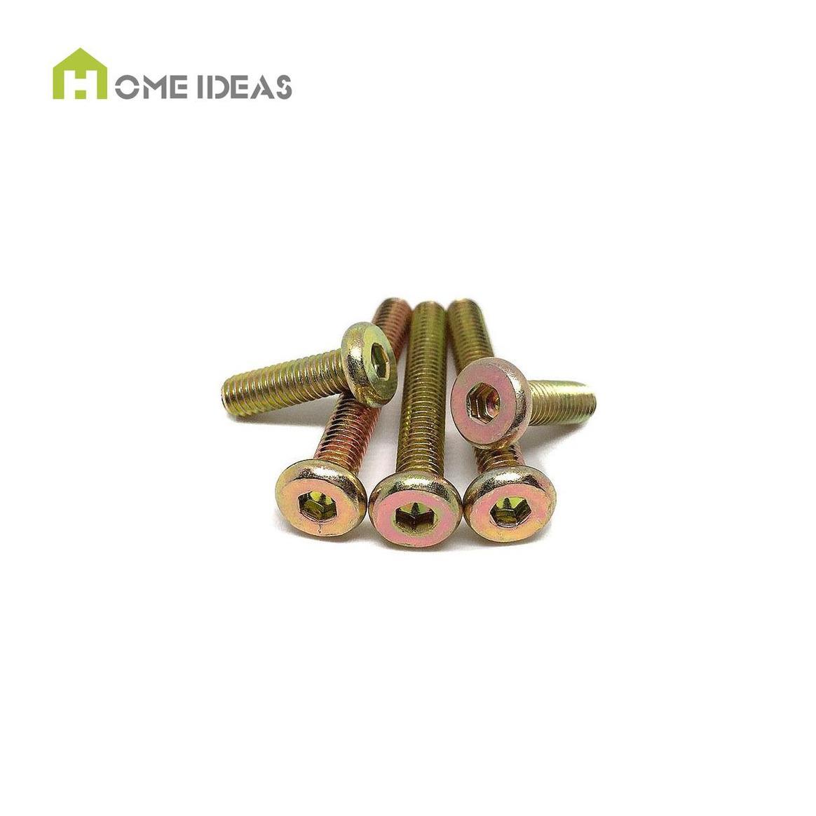 Yellow-Toned Hex-Socket Wide-Head Machine Screw