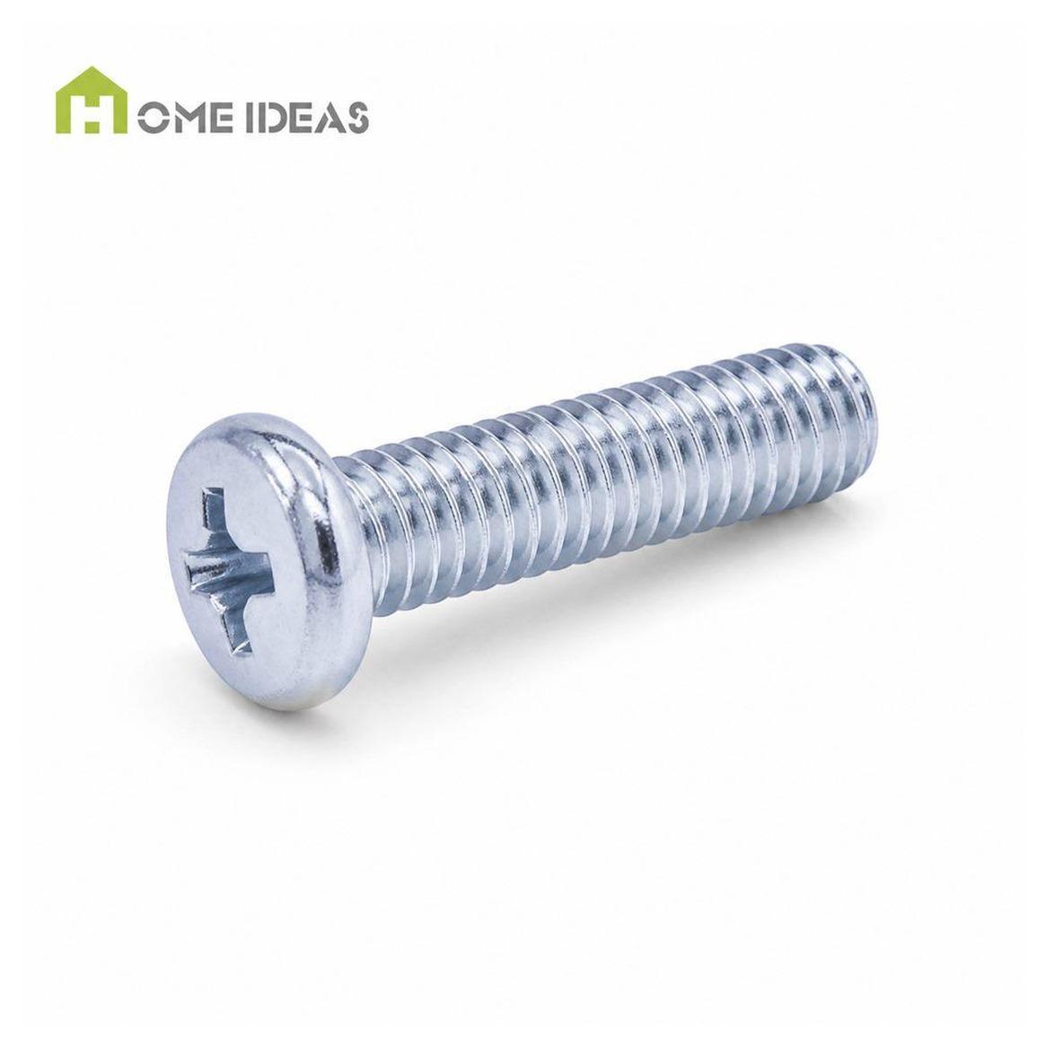 Silver Cross-Drive Low Pan-Head Machine Screw