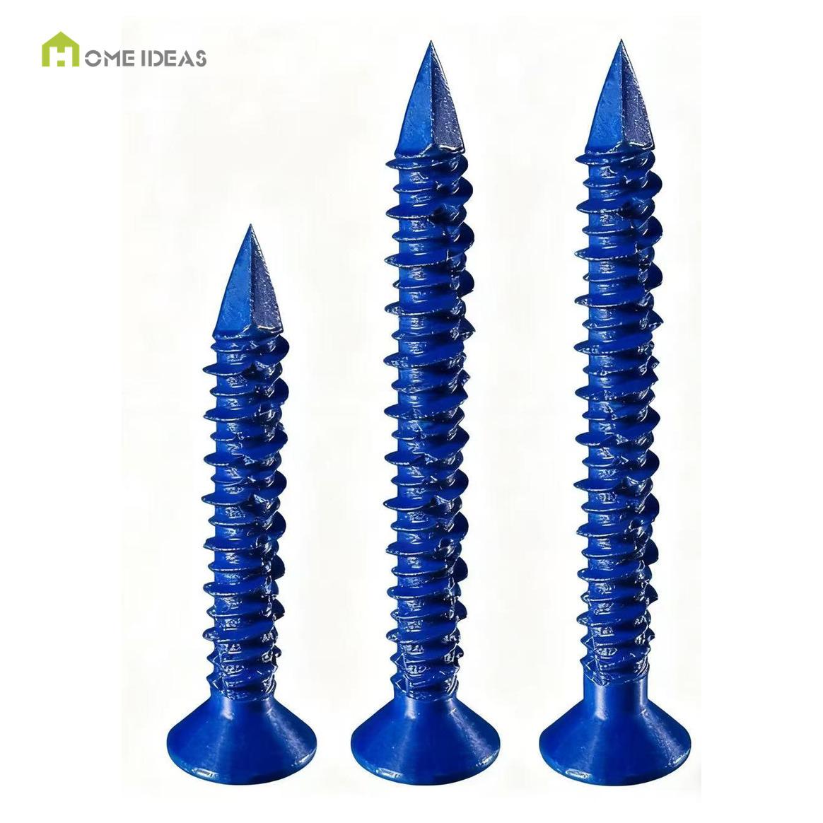 Blue-Coated Countersunk Coarse-Thread Screw