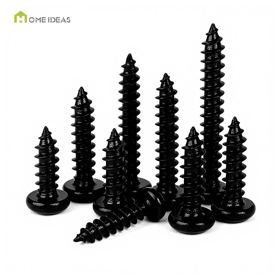 Black Cross-Drive Pan Head Wood Screw