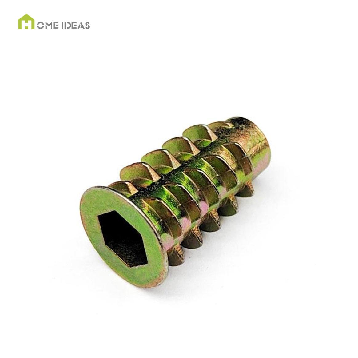 Hex-Drive Threaded Wood Insert Nut