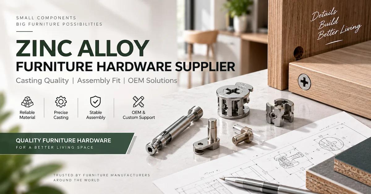 Fournisseur de quincaillerie pour meubles en alliage de zinc : qualité de la fonte, compatibilité d’assemblage et guide d’achat OEM