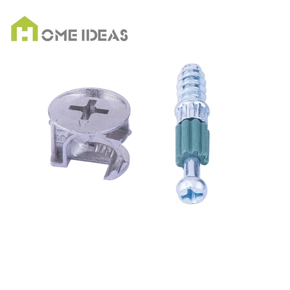 Hot Selling 2 in 1 Black Furniture Screws & Connecting Bolts for Kitchen & Hotel Use Cam Lock Screws