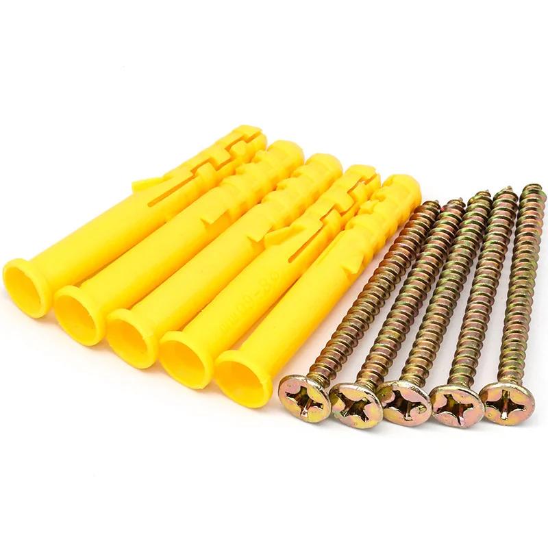 270-piece screw set, including drywall anchors and screws, 5 sizes, galvanized screws and wall plug bolts, with storage box.
