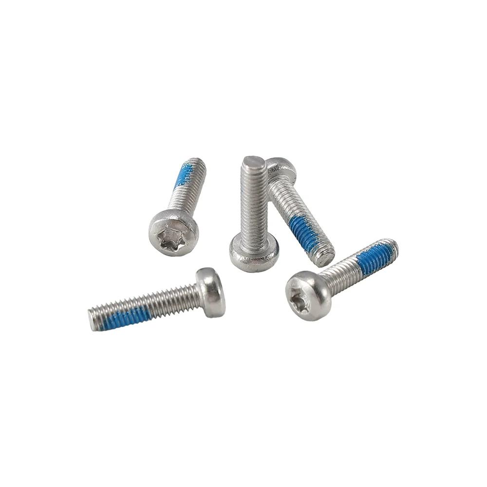 Factory supplier stainless steel M4 Torx pan head M3.5 screws, blue adhesive coating, conforming to ISO standard metric measurement system, suitable for drywall.