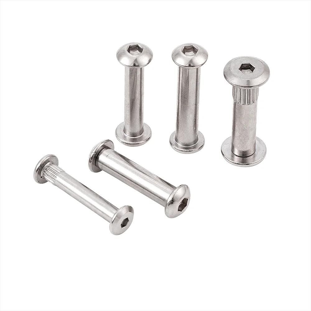Ex Factory Price M6 M4 Hexagon Socket Furniture Screw Male Female Stainless Steel Chicago Screws for Kitchen Dining Modern