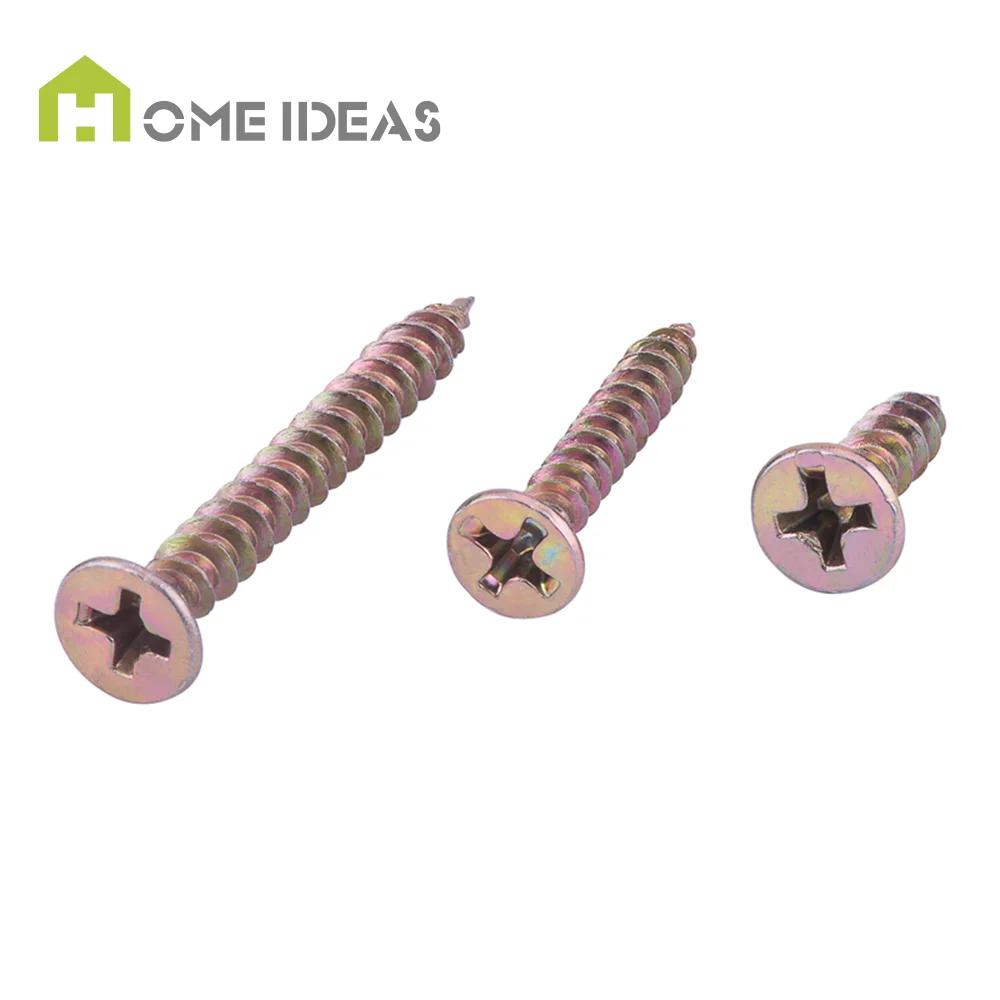High-quality, customizable ISO standard M5 16mm flat head steel screws, suitable for wood.