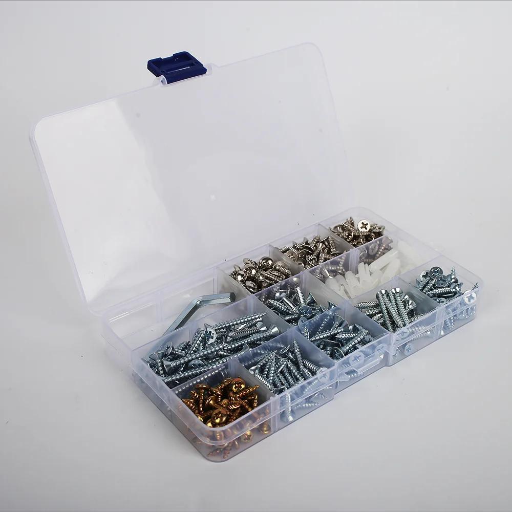 Fiber material gypsum board screws, self-drilling black gypsum board screws, galvanized stainless steel screw set