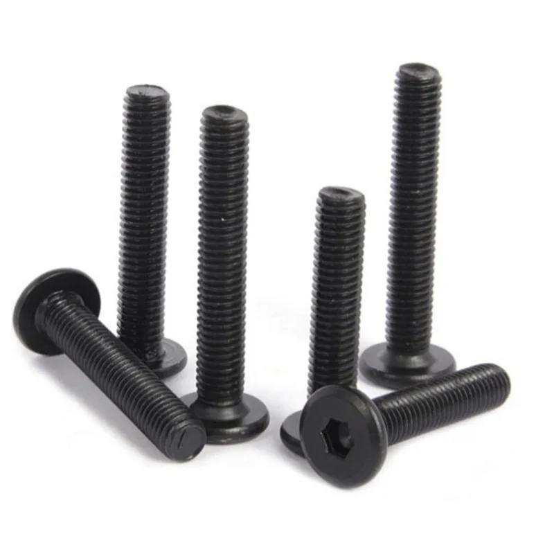 Parafusos para drywall de cabeça chata Torx M6 M8 em aço inoxidável/aço carbono galvanizado preto, classe 4.8 ou 6.8, adequados para móveis.
