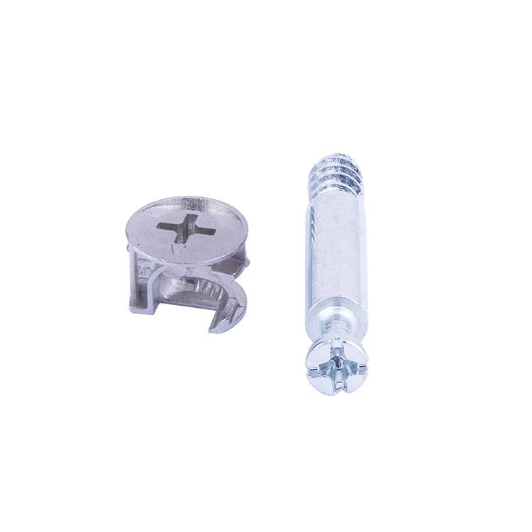 Factory Outlet 3 One Hidden 12mm Stainless Steel Zinc Plated Furniture Connector Cam Lock Cabinet Bolt for Kitchen Hotel Bedroom