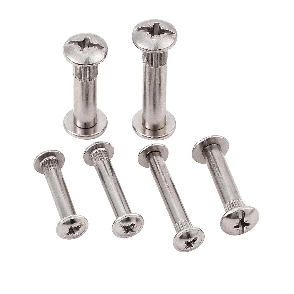 High Quality Stainless Steel Nickel Plated Chicago Screw M6 Male and Female Furniture Screw for Kitchen & Dining Cabinets