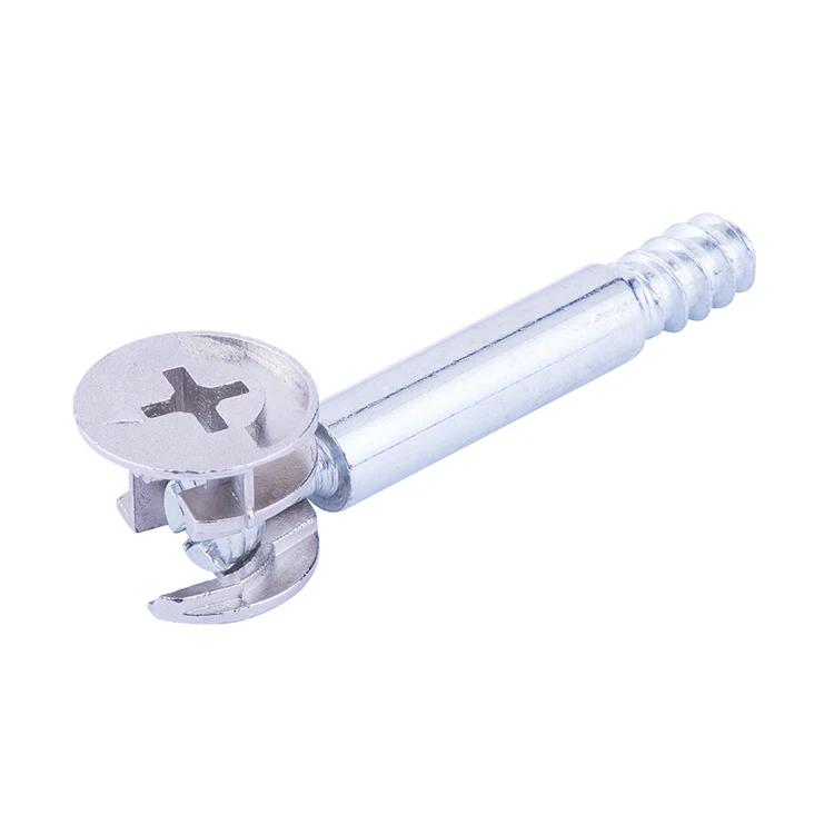 High Quality Cam Lock Invisible M6.2 Zinc Plated Stainless Steel 3-in-1 Connecting Bolt Cabinet Joint Connector Kitchen Dining