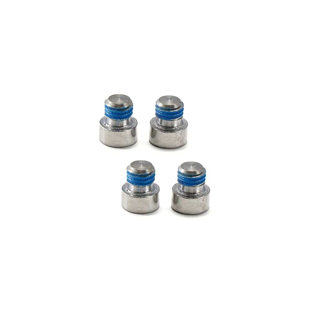 Stainless steel ISO standard M3 metric socket head cap screw with blue adhesive coating