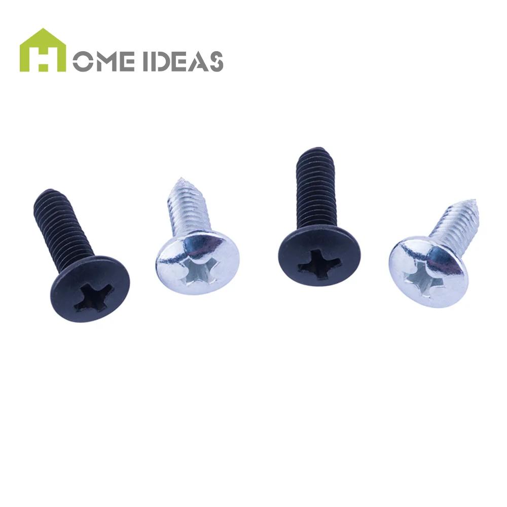 Parafusos autoatarraxantes em aço inoxidável com revestimento de zinco preto para aglomerado e drywall, padrão ISO, classe métrica 4.8 e 6.8, marca Jinhe.